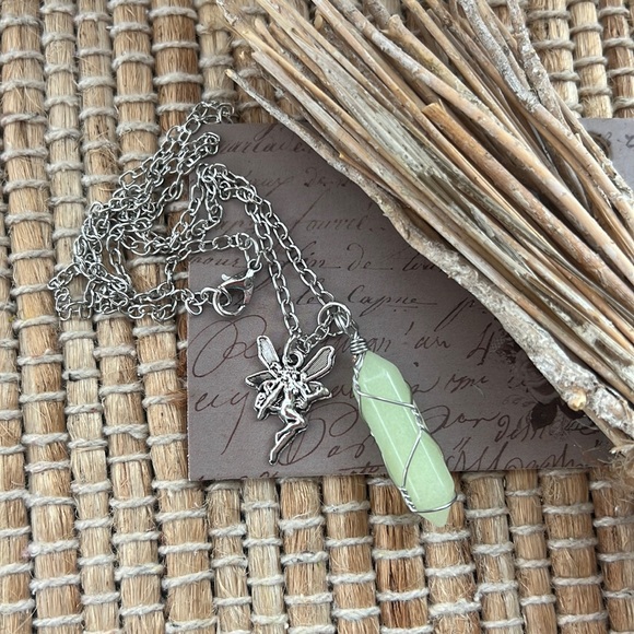 🧚🏻✨💚🩵 Fairy necklace handmade - Picture 1 of 2